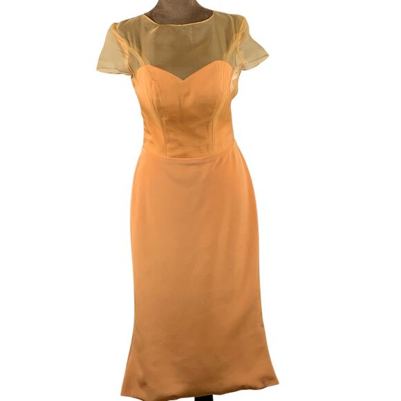 Nardos Dresses & Skirts - Nardos Orange Formal Midi Dress Size Small